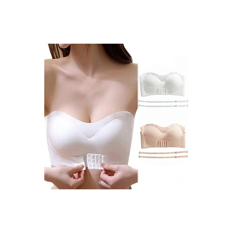 Reggiseno A Fascia Senza Spalline LIRASDIS – Imbottito E Push-Up Antiscivolo – Perfetto Per Abiti E Occasioni Speciali