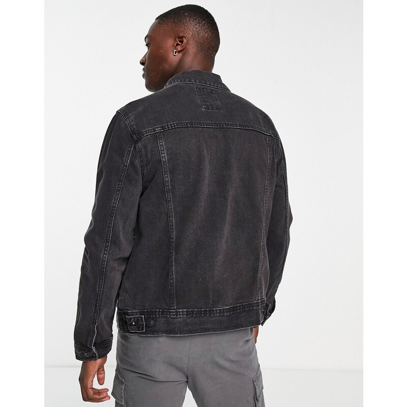 New Look - Giacca di jeans grigio scuro