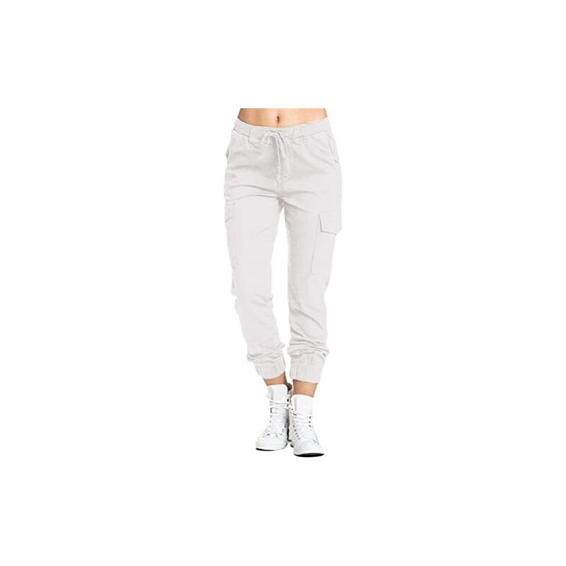 Pantaloni Cargo Donna WonderWink - Elasticizzati, Oliva, Taglia XL - Look Snellente E Comodo