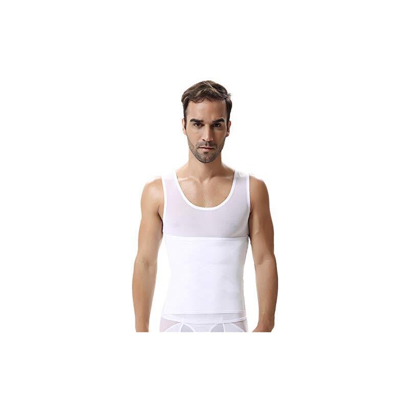 BaronHong Mesh Chest Binder 3 Filas de Ganchos para Tomboy Trans Lesbian (Blanco, S BaronHong Mesh Chest Binder 3 Filas de Ganchos para Tomboy Trans Lesbian (Blanco, S