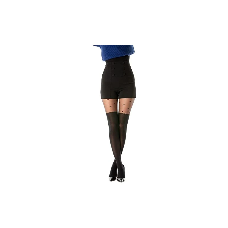 Collant Gi&Gi 40-80 Denari Con Tassello Cotone - Effetto Longuette Made
