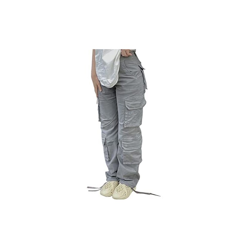 Pantaloni Paracadute Donna Y2K Vita Alta Con Tasche – Leggings Harem Cargo, Comodi E Alla Moda