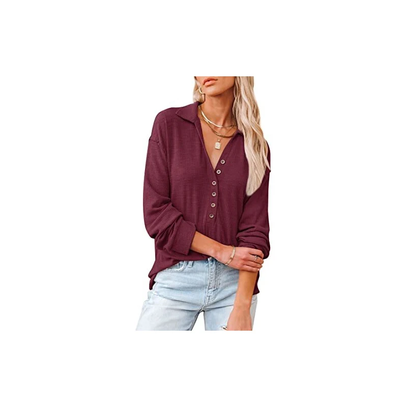 Roselux Maglietta Donna A Maniche Corte Con Scollo A V Profondo, Tessuto Morbidissimo, Tinta Unita, Vestibilità Aderente, Borgogna, XL