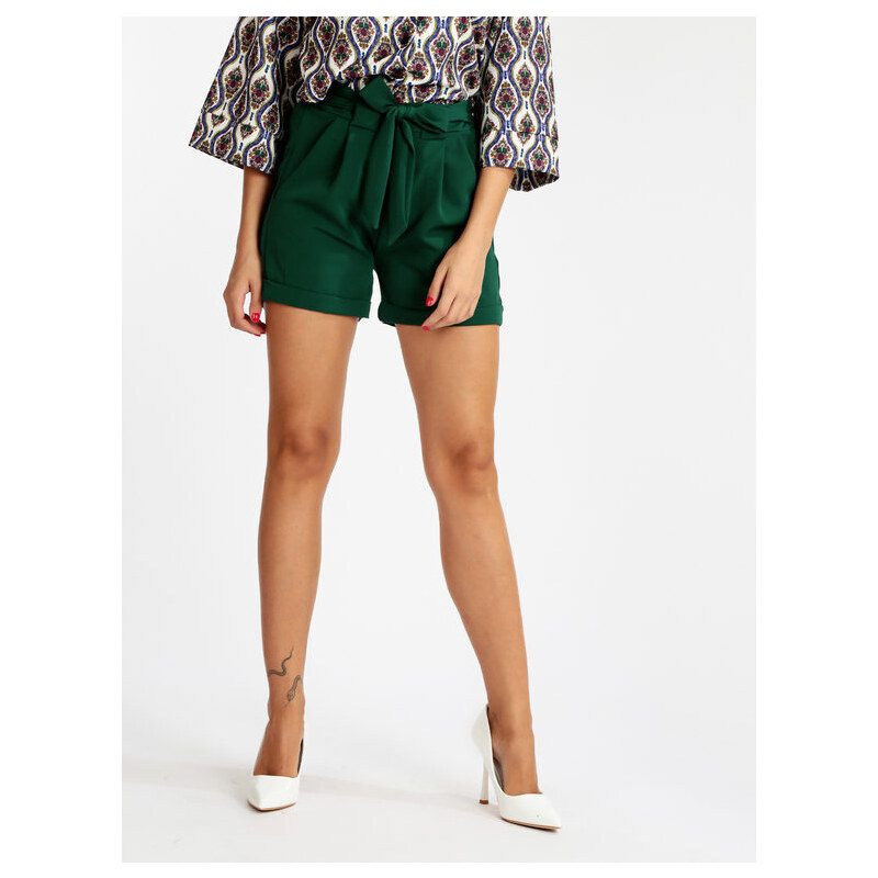 Solada Short Donna Con Fiocco Shorts Verde Taglia Unica