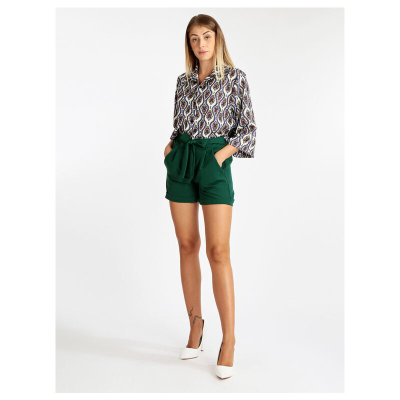 Solada Short Donna Con Fiocco Shorts Verde Taglia Unica