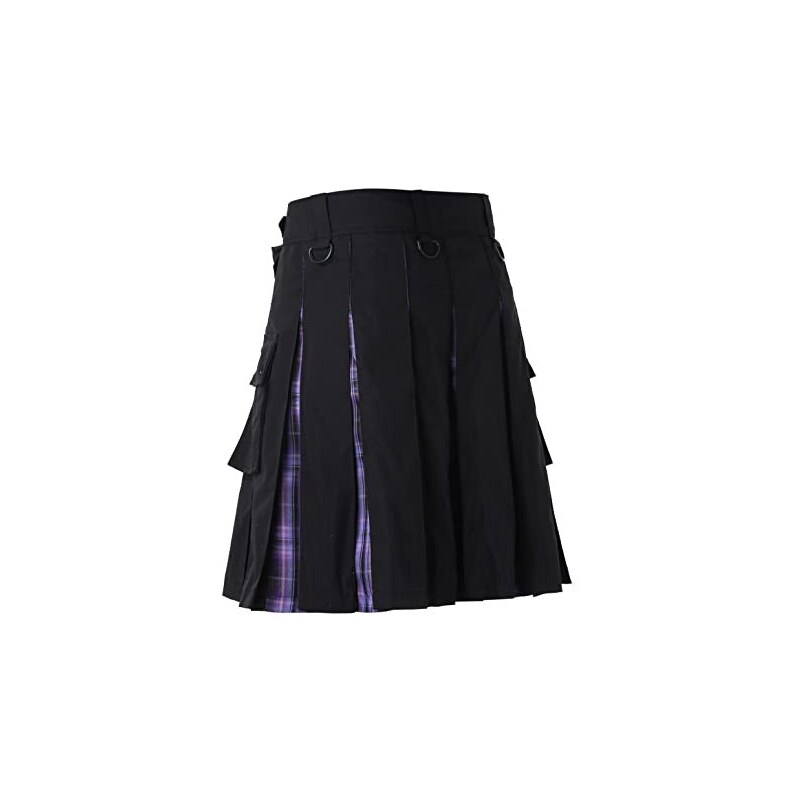 SHYNE KILTS U.K Donna Lunghezza al Ginocchio Gonna Gonnellino Kilt 20 Lunghezza Scozzese Pieghe Kilt - Scozzese Rosa - Rosso, 20