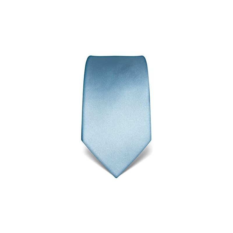 Vincenzo Boretti Stropdas voor heren, pure zijde met patroon, elegant herendesign voor hemd met pak voor business bruiloft, 8 cm small/breed, lichtblauw, Eén maat