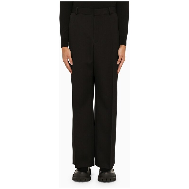 Balmain Pantalone classico nero in lana