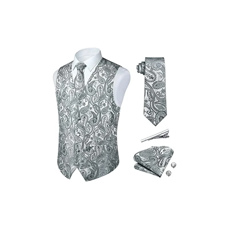 Set Papillon Floreale Elegante Set Papillon E Fazzoletto Da Taschino Con Stampa Floreale - Per Matrimoni, Occasioni Formali, In Poliestere, Auto-legato Papillon Per Matrimonio E Cerimonia
