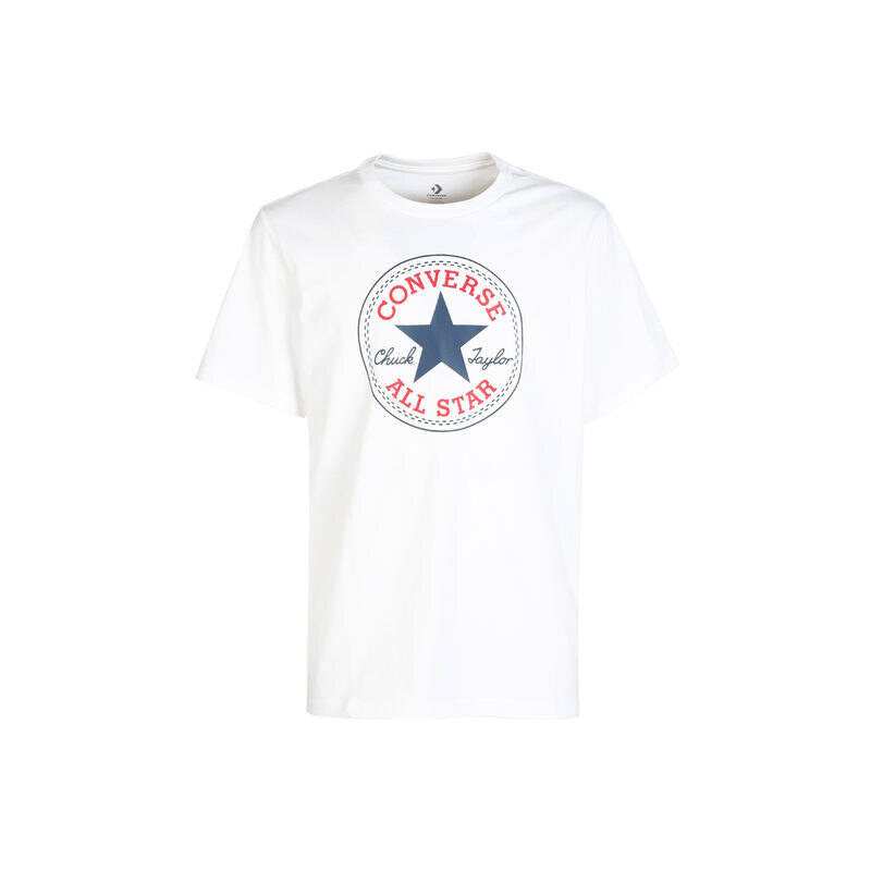 Converse T-shirt Uomo In Cotone Manica Corta Bianco Taglia Xxl