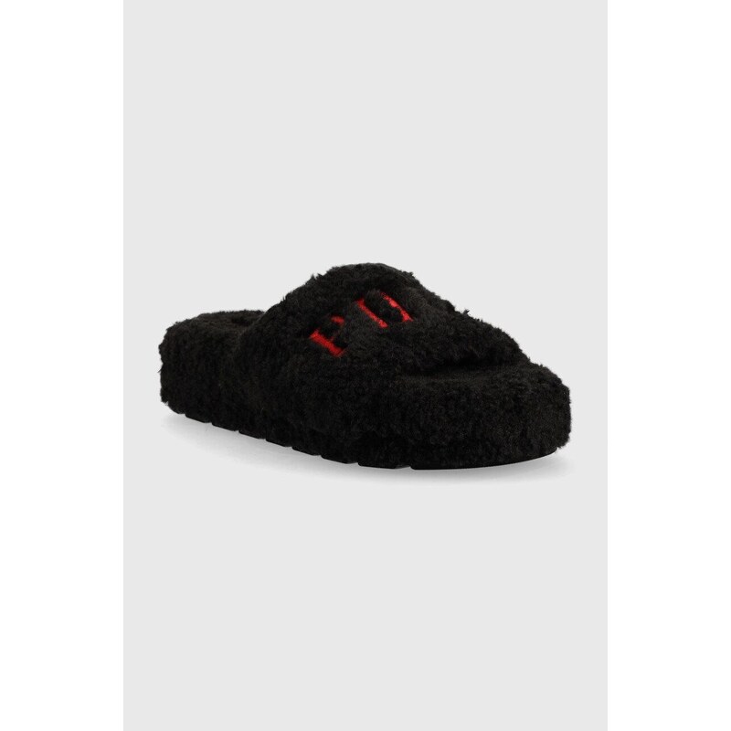 Polo Ralph Lauren pantofole Black Chunky Sherpa