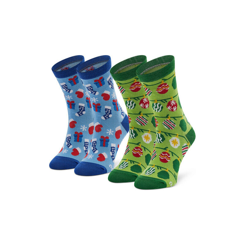 Set di 2 paia di calzini lunghi da bambini Rainbow Socks