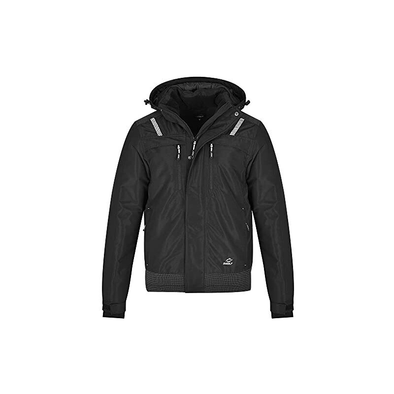 BWOLF OLYMPIA Giubbotto Uomo Invernale Giacca da Lavoro Uomo Antivento  Cappotto Invernale con cappuccio, Nero, S : : Moda