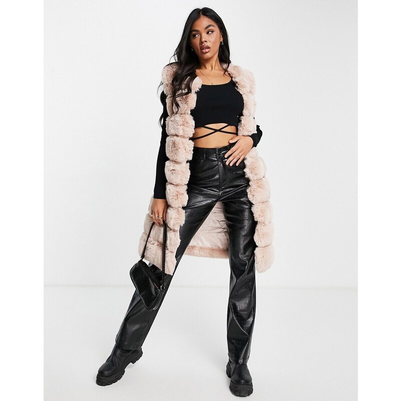 Abito Lungo Rosa In Tulle Con Ricami In Perline Tono Su Tono Sul Corpetto Smanicato