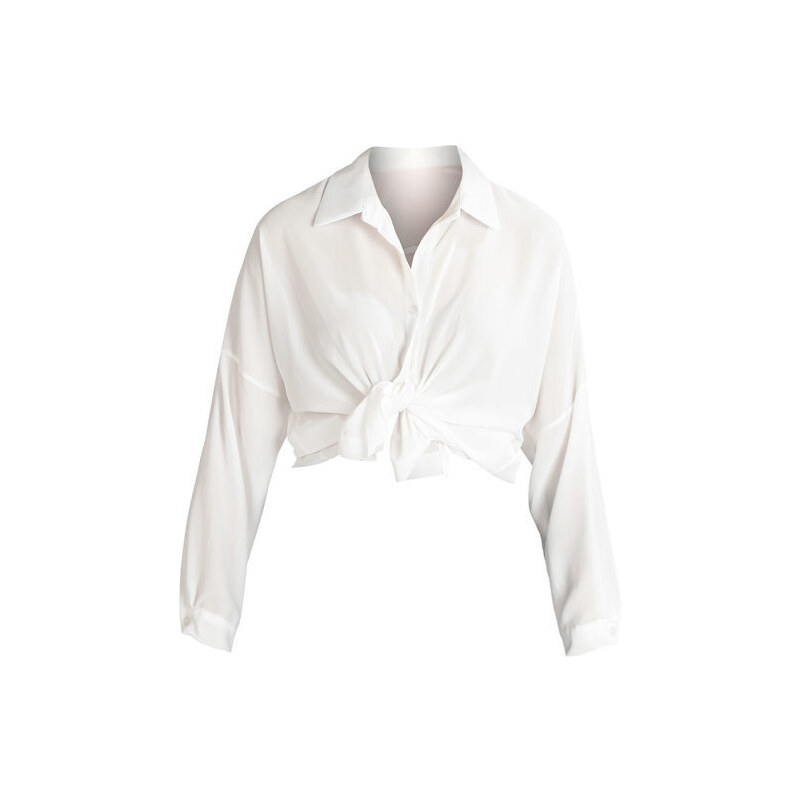 Daystar Camicia Donna Con Nodo Classiche Bianco Taglia Unica
