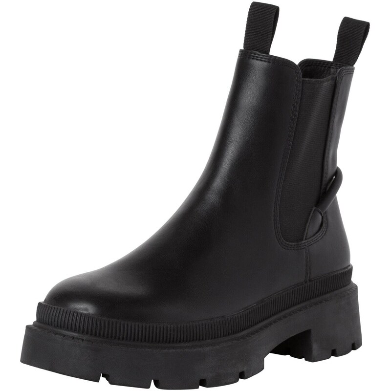 Tamaris Stivali alti - black glam/nero-screziato