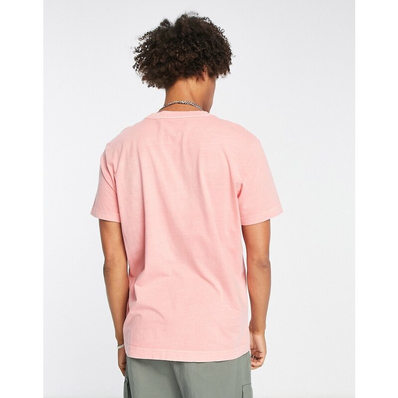 Weekday - T-shirt oversize rosa con stampa grafica-Bianco