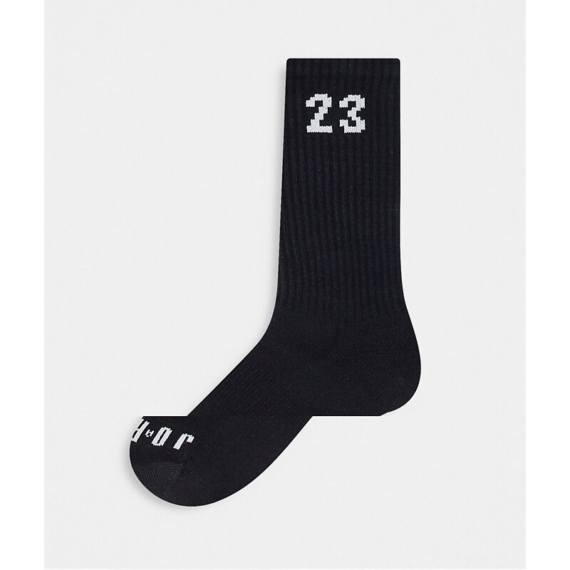 Jordan - Essentials - Confezione da 3 paia di calzini neri-Nero