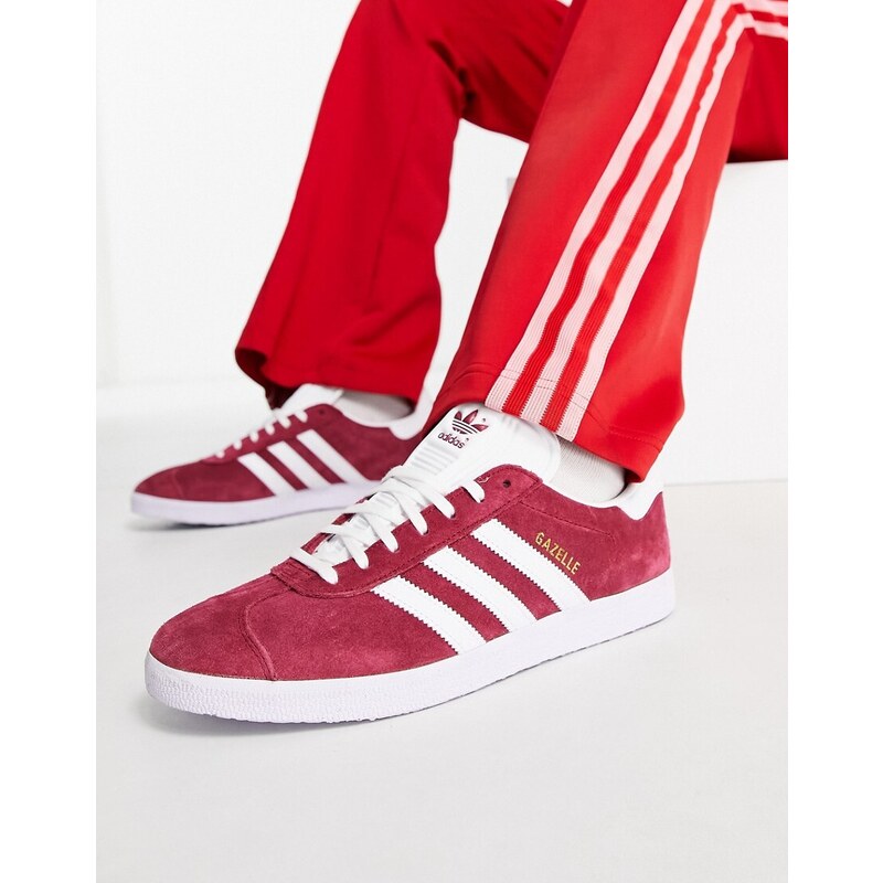 adidas Originals - Gazelle - Scarpe da ginnastica stile college bordeaux-Rosa