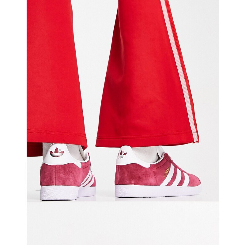 adidas Originals - Gazelle - Scarpe da ginnastica stile college bordeaux-Rosa