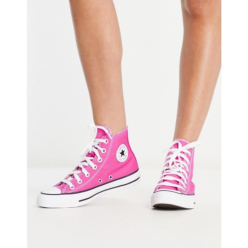 Converse alte fucsia best sale