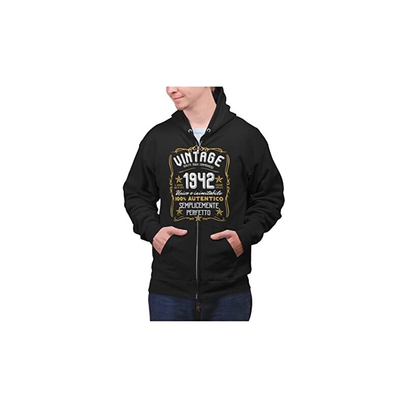 Felpa Con Cappuccio Personalizzata Con Ricamo Di Data E Iniziale In Numeri Romani Regalo Unico Per Anniversario - Foto 9