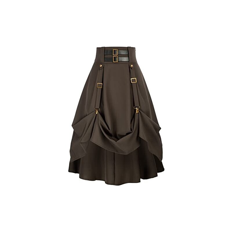 SCARLET DARKNESS Gonna da donna in stile rinascimentale, con balze e