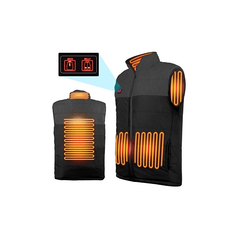 Gilet Riscaldato USB Elettrico, 11 Zone Di Calore, Unisex Per Moto Sci E Outdoor, Senza Batteria