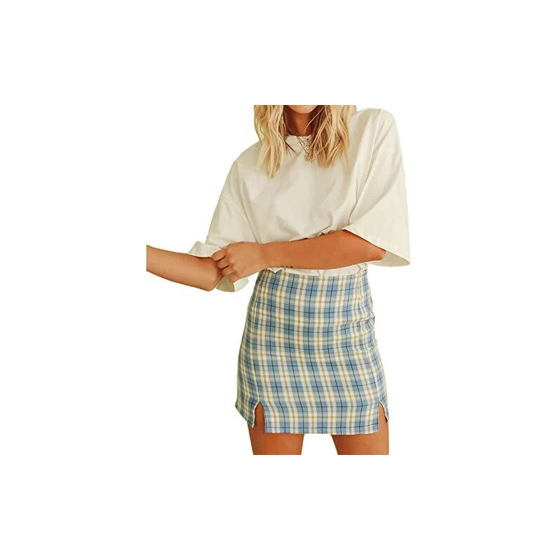 Minigonna Y2K Gonna A Pieghe Donna Y2K - Vita Alta Con Pantaloncini