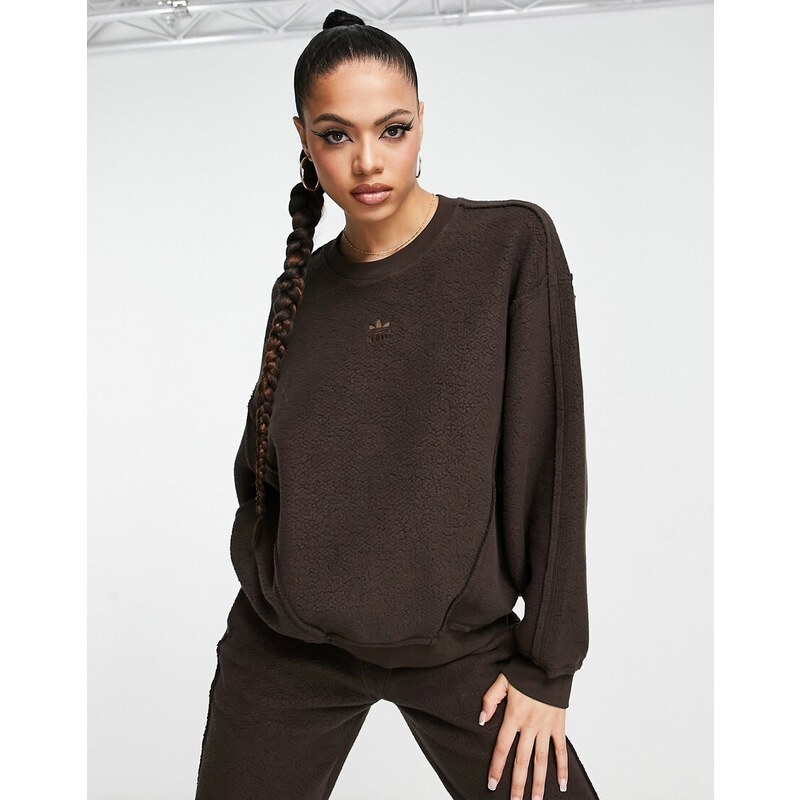 felpa marrone oversize uomo