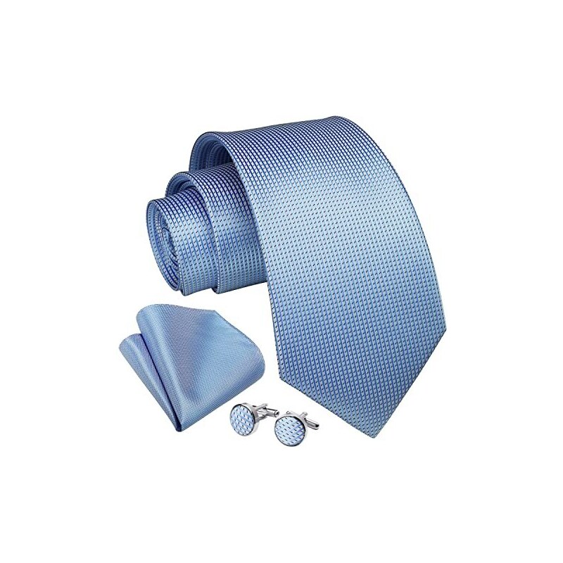 Set Da Uomo: Cravatta In Raso Sottile, Papillon E Fazzoletto Da Taschino, Colore Unito, Nuovo