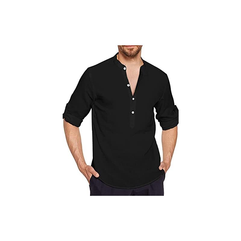 Glestore Camicia Da Uomo In Cotone Manica Corta Causal Camicia Uomo