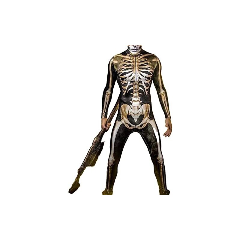 Tuta Halloween Donna Scheletro - Stampa 3D, Maniche Lunghe - Foto 2