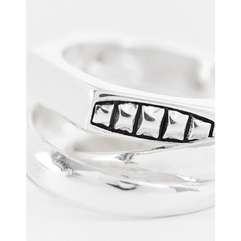 Bolongaro Trevor - Confezione da 2 anelli color argento