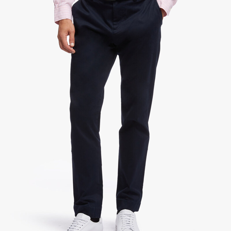 Brooks Brothers Pantalone chino Soho extra-slim fit in twill lavato - male Pantaloni casual Righe rosa 36