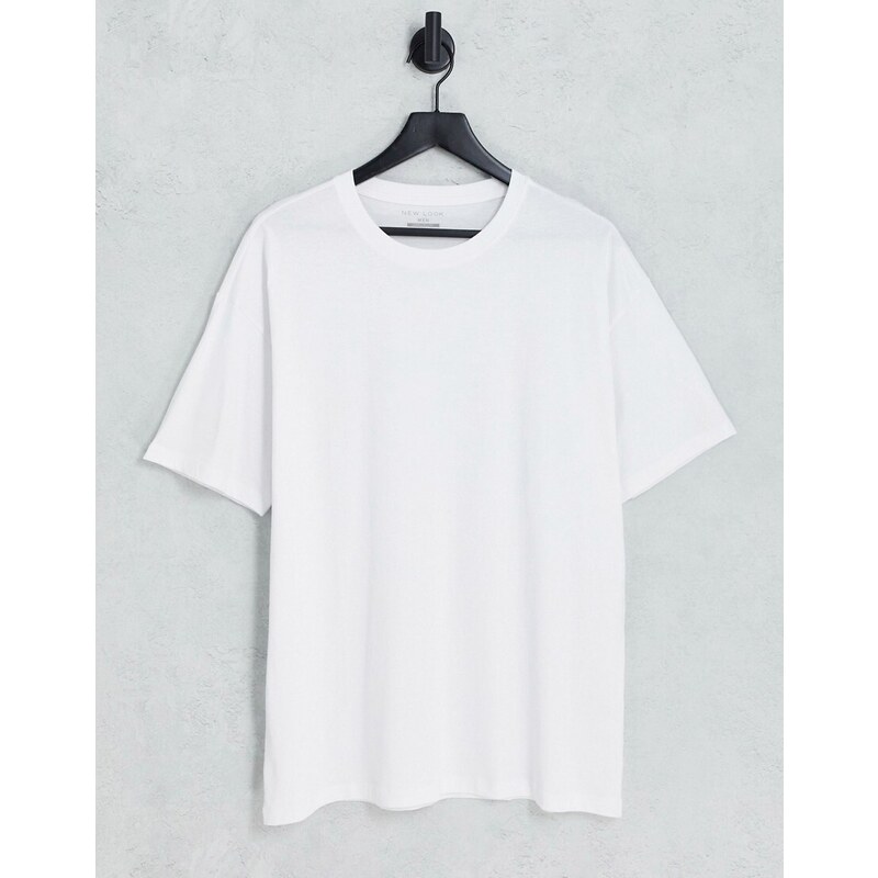 New Look - T-shirt oversize bianca-Bianco