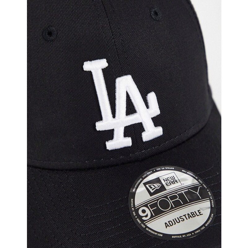 New Era - MLB 9forty - Cappellino degli LA Dodgers nero e bianco