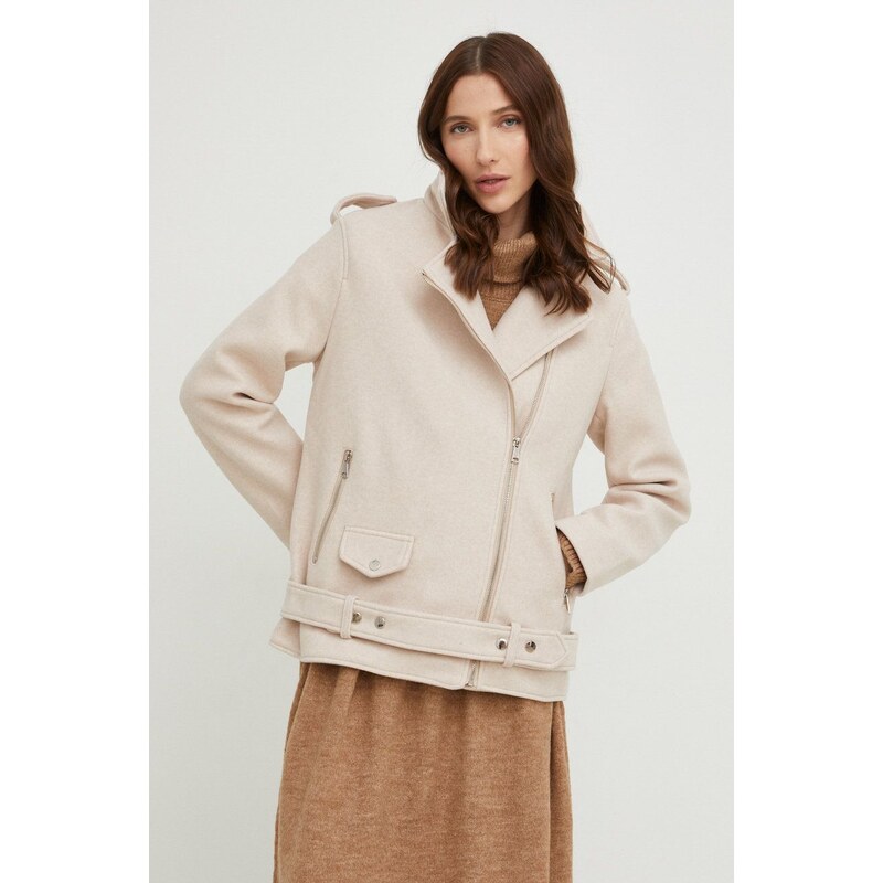 Giacca Da Motociclista Da Donna, Taglia 20/18/16, Giacca Da Donna Con Cappuccio In Pelle Con Cappuccio, Cappotto For Motociclisti In Cuoio Con Zip In Ecopelle Cappotto Staccabile, For Giacca Primavera - 6