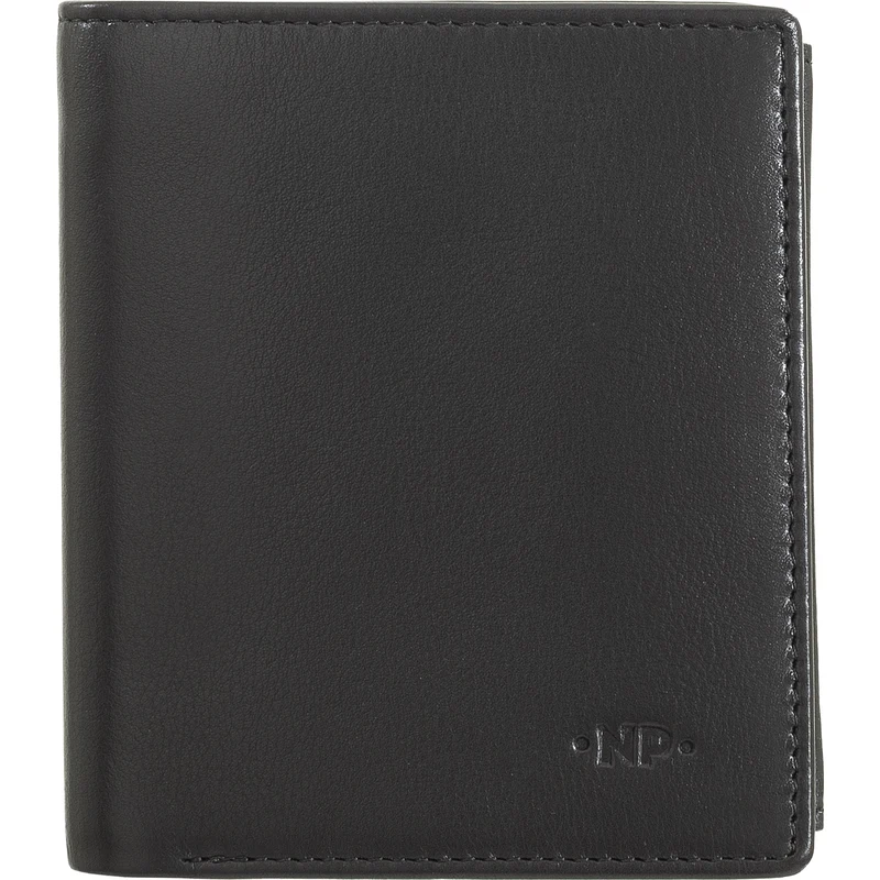 Nuvola Pelle Piccolo Portafoglio per Uomo con Portamonete in Pelle formato  verticale con Zip interna