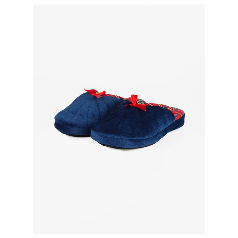 De Fonseca Pantofole Da Donna Stampa Scozzese Blu Taglia 36/37