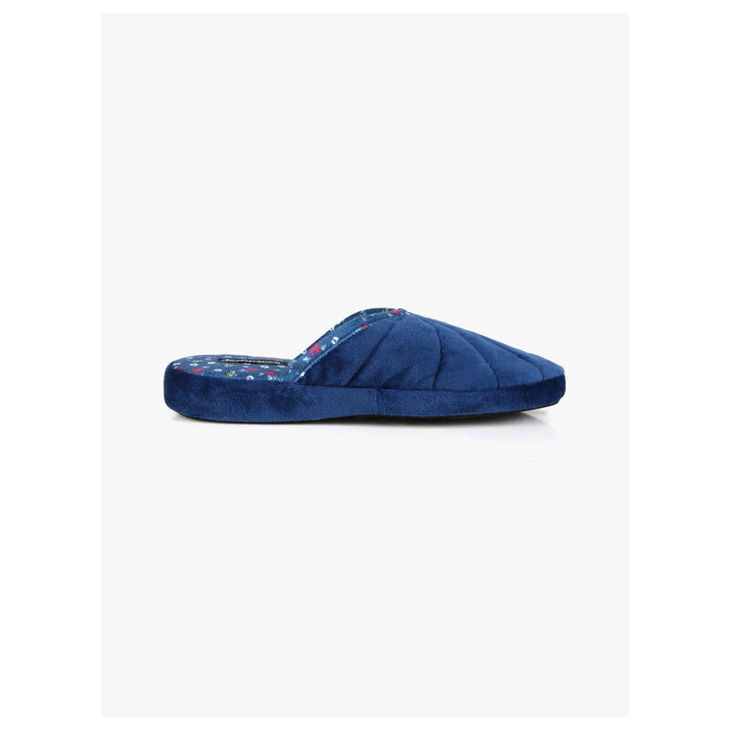 De Fonseca Pantofole Donna Effetto Velluto Con Fiori Blu Taglia 38/39
