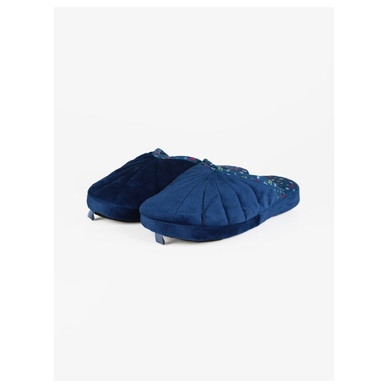 De Fonseca Pantofole Donna Effetto Velluto Con Fiori Blu Taglia 38/39