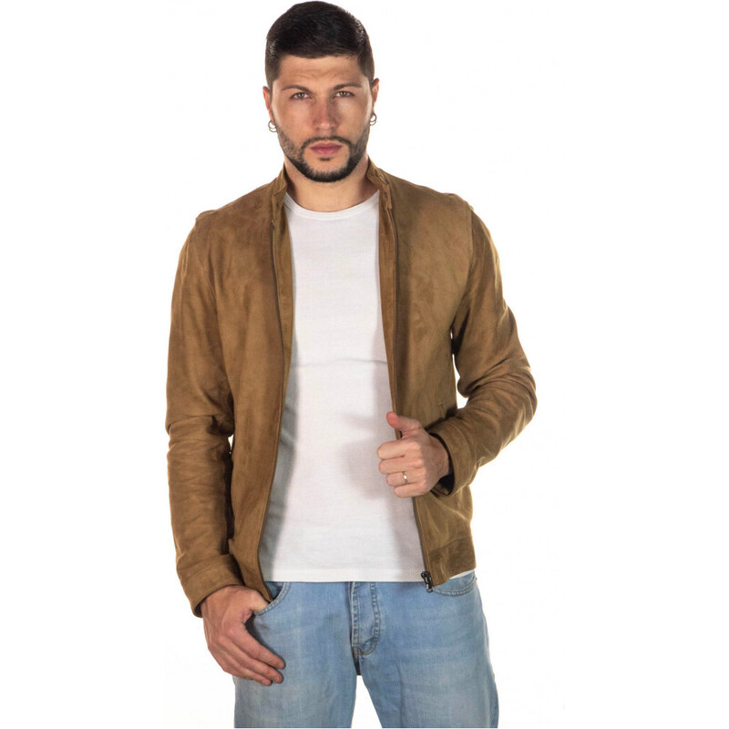 U03 - Bomber Uomo Bordeaux in vera pelle 