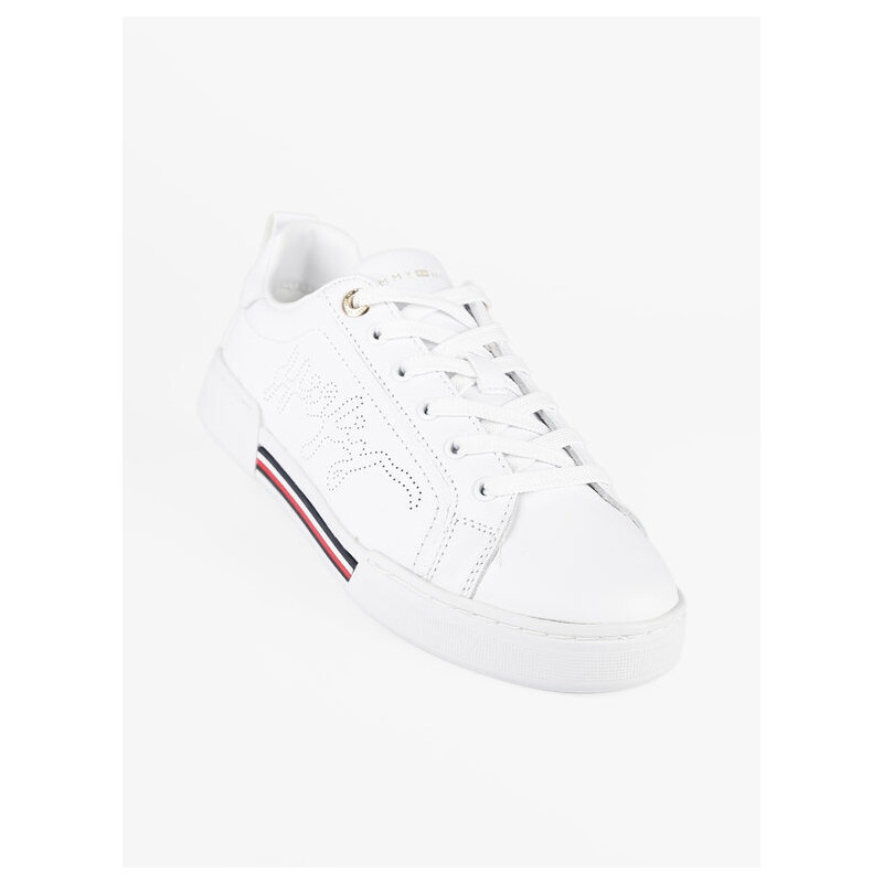Tommy Hilfiger Elevated Sneakers Donna In Pelle Basse Bianco Taglia 38