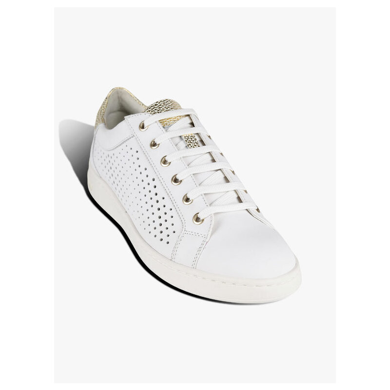 Geox D Jaysen B Sneakers In Pelle Da Donna Basse Bianco Taglia 36