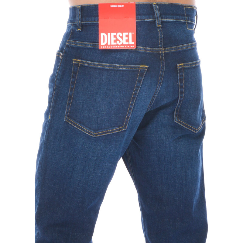 jeans da uomo Diesel stone washed cuciture in contrasto