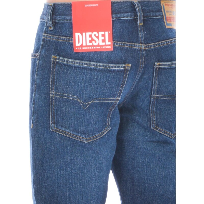 jeans da uomo Diesel stone washed cuciture contrasto