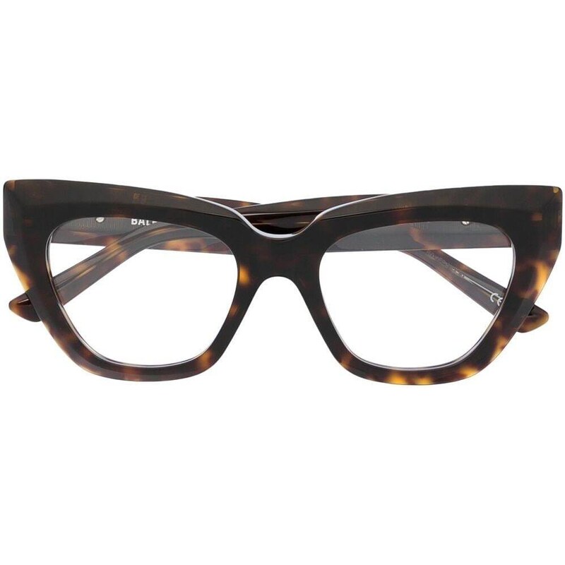 Balenciaga Eyewear Occhiali cat-eye con effetto tartarugato - Marrone