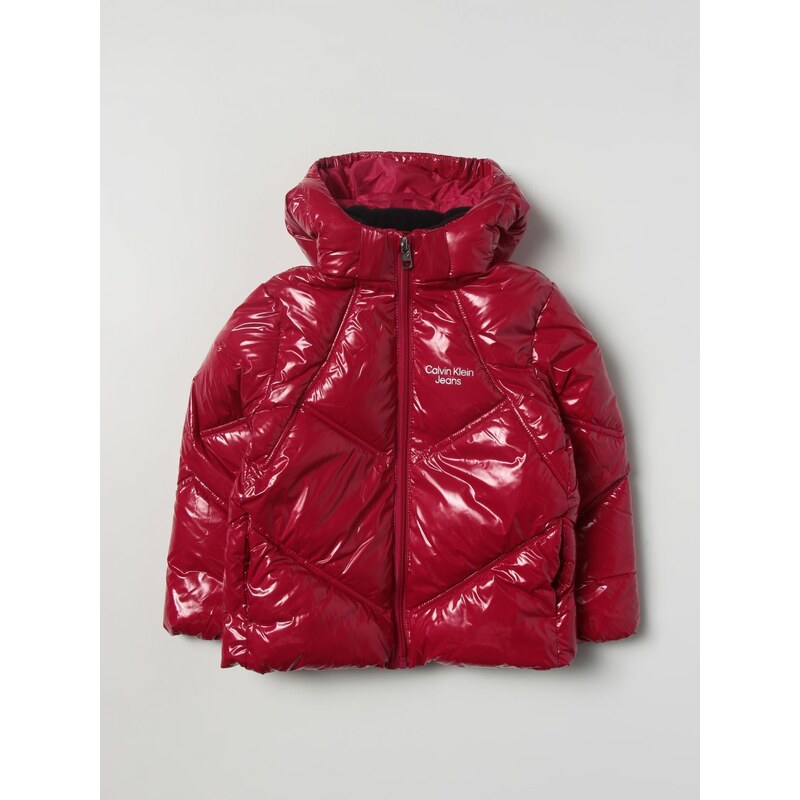 CALVIN KLEIN JEANS CUTS SEAMS QUILTED SHINY JACKE