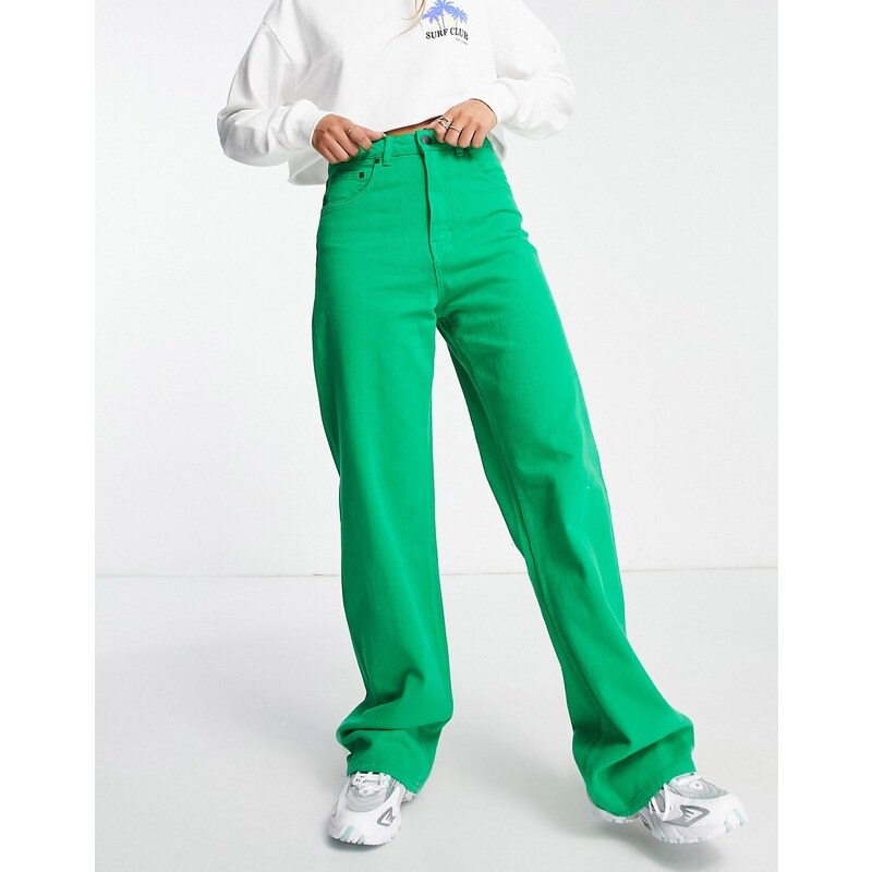 Waven - Mom jeans extra larghi verdi in coordinato-Verde